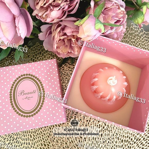 LADUREE Rose Scented Candle BOUGIE RELIGIEUSE The & Beaute Paris - Pink & White - Picture 8 of 14